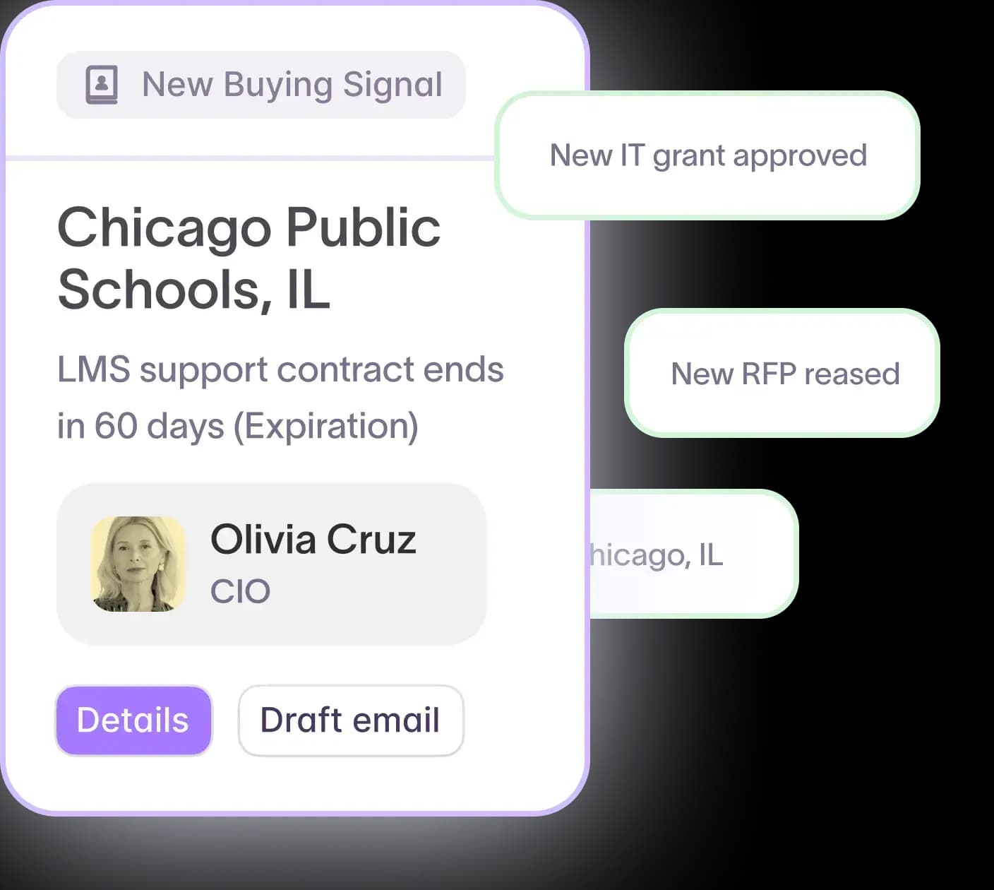 Government and education accounts ranked by buying-signal strength in Starbridge